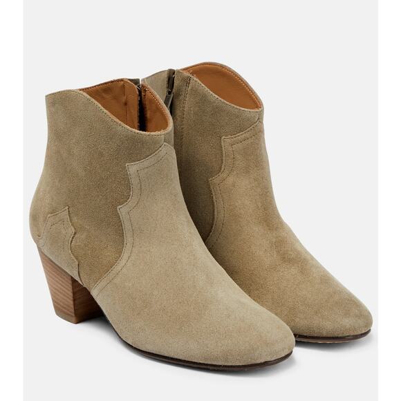 Isabel Marant Etoile Dicker Suede Leather Boots - Picture 2 of 13